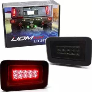 iJDMTOY 블랙아웃 스모크 렌즈 리어 범퍼 리플렉터 2005-2009 허머 H2와 호환되는 풀 LED 2-in-1 테일