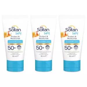Boots Soltan 영국 부츠 솔탄 베이비 프로텍트 & 모이스처라이즈 미니 선케어 로션 SPF50+ 50ml x 3팩