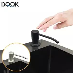 주방 싱크 비누 디스펜서 블랙 ABS 세제 액체 로션 스테인레스 스틸
