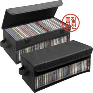 CD 보관함 손잡이가 있는 케이스 홀더 뚜껑과 투명 창이 쌓을 수 최대 32개의