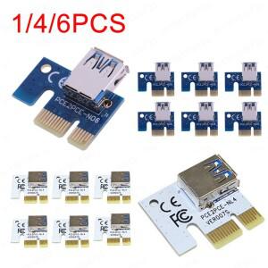 BTC Chia Mining PCI Express 라이저용 신호 변속기, E X1 어댑터, 1X to USB 3.0 1 개, 4 6 개