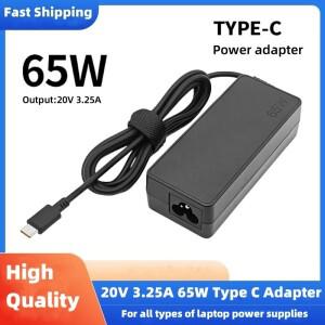 레노버 씽크패드 X1 카본 요가 X270 X280 T580 P51 P52s E480 E470용 65W 20V 3.25A USB C타입 노트북 전원