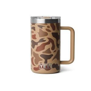 YETI 램블러 24온스 세라믹 안감 스택형 머그, 습지 카모 | 이중 벽 진공 단열, 스테인리스 스틸, MagSlider 뚜껑 포함