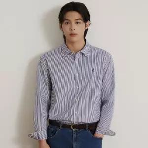빈폴 멘 FW26Essential 플레인 스트라이프 셔츠블루 BC6864E95P