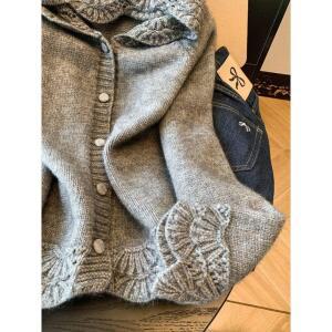 슈슈 여성 솔리드 컬러 후드 스웨터 가을 웨어러블 카디건 두꺼운 니트 탑 DL