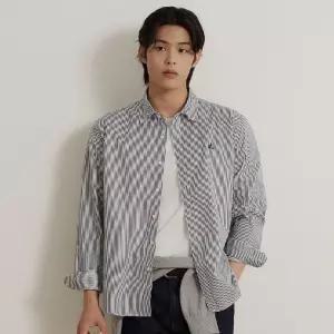 빈폴 멘 FW26Essential 플레인 스트라이프 셔츠카키 BC6864E95H