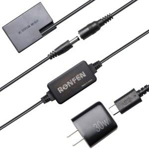 RONFEN DR-E18 DC 커플러 LP-E17 더미 배터리 USB-C 케이블 PD 어댑터 키트 ACK-E18 DSLR 카메라용 AC 전원 CANON EOS REBEL SL3 SL2 T8I T7I T6I T6S 77D R50 R10 R8 RP 850D 800D 760D 750D 200D