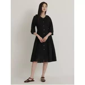 빈폴레이디스 26SS 보호시크 텍스처 원피스 - 블랙 BF6371C025 1182316