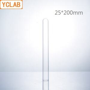 YCLAB 평평한 입 붕규산염 3.3 유리 시험관  고온 저항 실험실 화학 장비  25x200mm