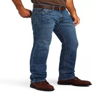 ARIAT 남성 철근 M7 듀라스트레치 엣지 스태커블 스트레이트 레그 진