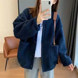 여성 뽀글이 후리스 인조 양털 점퍼 아우터 자켓 2색
