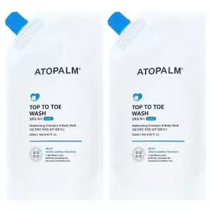 아토팜 탑투토 워시 리필 250ml 1+1 촉촉한 유아바디워시 아기샴푸