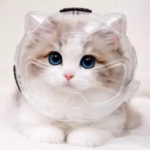 모던플로 고양이 입마개 목욕 미용 물림방지 헬멧 S