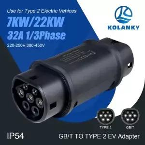 콜랑키 GBT에서 타입 2 EV 충전기 변환 어댑터 16A 32A EVSE 충전용 GB에서 IEC 62196 표준
