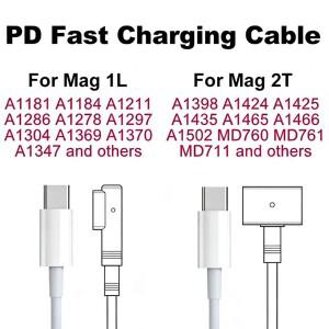 고품질 맥북 프로 에어 어댑터용 노트북 충전기 mag 1 2 45W 60W 85W A1278 A1465 A1502 A1398 USB-C 케이