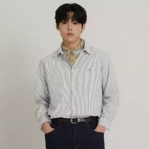 빈폴 멘 시어서커 스트라이프 셔츠카키 BC6364C18H