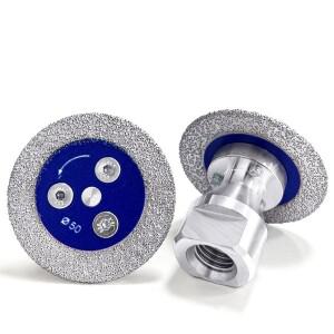 50mm 다이아몬드 미니 톱날 (나사형) - 석재 절단 디스크, 화강암, 사암, 콘크리트, 글자 조각, 연마 도구