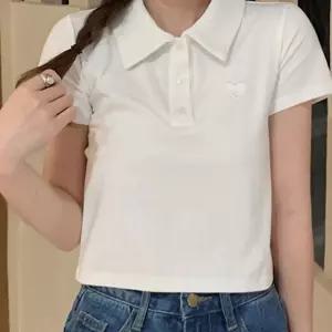 러블리 여성 크롭 카라티 반팔 티셔츠 RNR-0048 캐주얼티 학생티셔츠 데일리티 반팔티