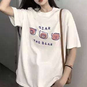 귀여운 곰돌이 캐릭터 반팔티 캐주얼 데일리티셔츠
