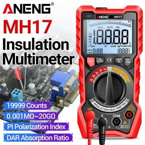 ANENG MH17 2in1 절연 저항 테스터 디지털 멀티미터 충전식 19999 카운트 AC/DC 전압 커패시턴스 도구