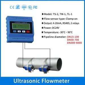 TUF-2000M 유량계 TL-1-HT 고온 초음파 모듈형 센서 TS-2 TM-1 DN15-700mm RS485 디지털 레벨 유량계