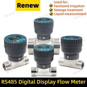 Rs485 디지털 디스플레이 유량계 스테인레스 스틸 스마트 Lcd 전자 유량계 유량 센서 물, 농장/정원 관개용