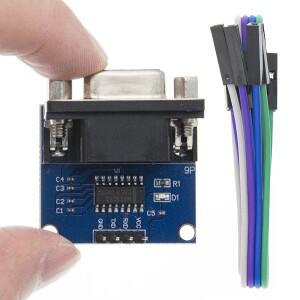 MAX3232 rs232-ttl 직렬 포트 컨버터 모듈  DB9 커넥터 H04