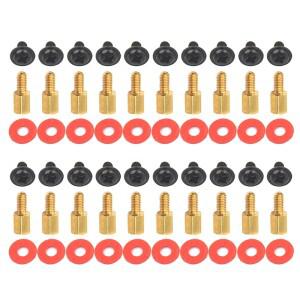 마더보드 라이저 20 개 PC 케이스 팬 6.5mm 6-32-M3  나사 와셔 개스킷 황동 스탠드오프