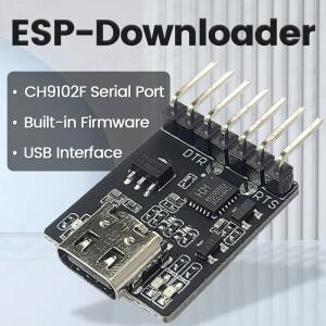 CH9102F CP2104 다운로더 모듈 칩 프로그램 ESP32 MINI TYPE-C USB에서 UART RS232 RS485 시리얼 포트 7핀