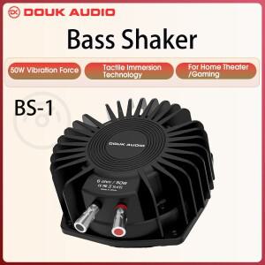 Douk audi호환o 고출력 촉각 베이스 셰이커  가정 및 자동차 극장용 서브우퍼 변환기  50W
