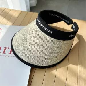 썬캡 밀짚 자외선차단 베이지 여름 모자 여행 벙거지 자외선