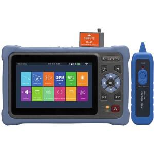 미니 OTDR 1310/1550nm 26/24dB 광섬유 반사계 터치 스크린 VFL OLS OPM 이벤트 맵 이더넷 케이블 테스터