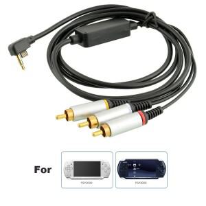 PSP 2000 게임 콘솔용 AV RCA Ypbpr 케이블  TV 오디오 및 와이어 플매트 카펫 러그 어댑터  연장 길이 3m