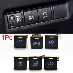 1Pc 자동차 LED 안개등 바 카메라보기 차고 제어 스위치 Toyota Camry Corolla  Rav4  용 켜기 끄기 버튼