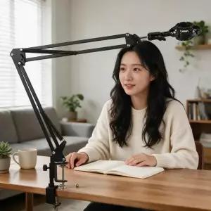 (타입 블랙)마이크 쇼크마운트 거치대 탁상용 스탠드 녹음 방송 장비 스튜디오 악세사리