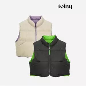 [toinq] 리버시블 크롭 덕다운 베스트 T239MDJ901W)