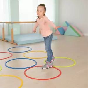 키더스 액션후프 유아체육 훌라후프 가방세트 점프 스텝 훈련용 링 (40cm 12개입)