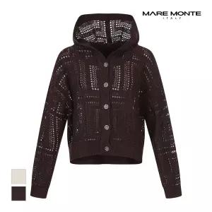 [마레몬떼] 후드넥 짜임패턴니트 가디건_M245MKC33P0