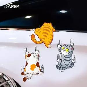 고양이 DQO180X8 차량 스티커 대형 셀프 부착 자동차 장식
