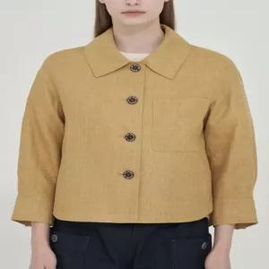 [올리비아로렌]스탠카라 린넨 자켓 VOCFU5M3131EIC