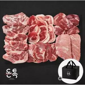 [돈특][지정일출고]한돈선물세트 1등급 특수부위 5종 1.8kg (꼬들목살600g+두항정살300g+꽃차돌살300g+...
