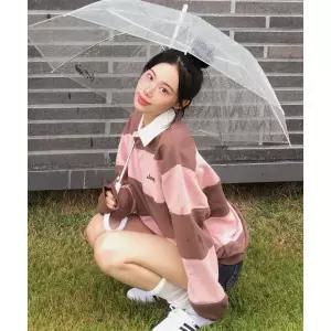 지프 JEEP 레트로 마운틴 1941 스트라이프 카라 맨투맨 (JR5TSU825BR) JR5TSU825BR 195535
