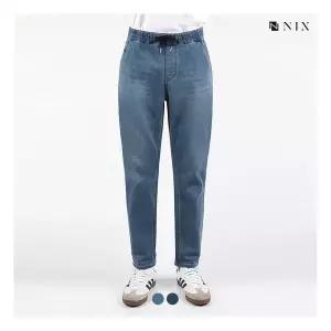 NIX JEANS 남) D톤/M톤 도비 워싱 스트링 풀밴딩 크롭 테이퍼드 치노 데님팬츠 226669
