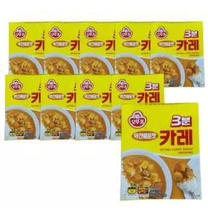 오뚜기 3분 카레 약간매운맛 200g x10개