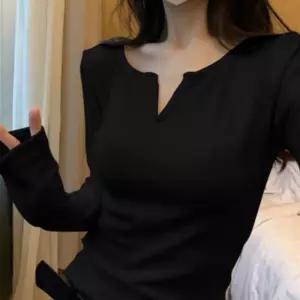 여성 긴팔 노브라 티셔츠 캡내장 노브라티 브라티