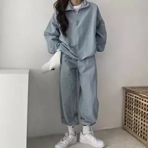 여성트레이닝복 여성 데일리 반집업 봄 여름 가을 무지 디자인 세트