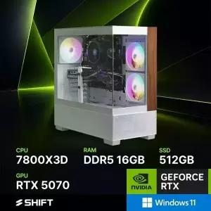 주연테크 시프트 D678X57W 화이트 AMD 라이젠7 7800X3D RTX 5070 윈도우11 홈