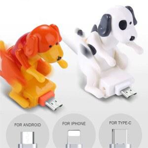 재미있는 Humping Dog 고속 충전기, 마이크로 USB, IOS, C타입 충전 데이터 케이블, 애플 안드로이드 휴대폰 충전기 라인 감압 완구