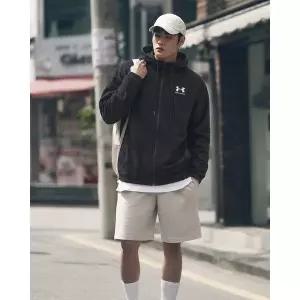 [아웃도어스/언더아머]언더아머 라이벌 윈드브레이커 남자 바람막이 우븐 후드 점퍼 자켓 1390149-001