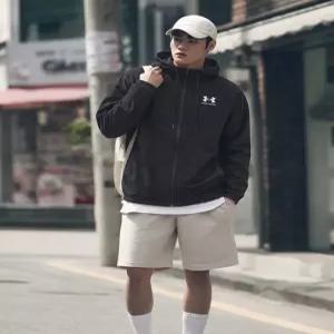 [언더아머]언더아머 라이벌 윈드브레이커 남자 바람막이 우븐 후드 점퍼 자